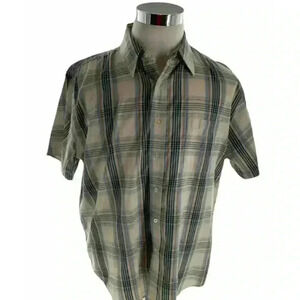 Beverly Hills Polo Club Mens Multicolor Striped Button Up Front Pocket Shirt XL